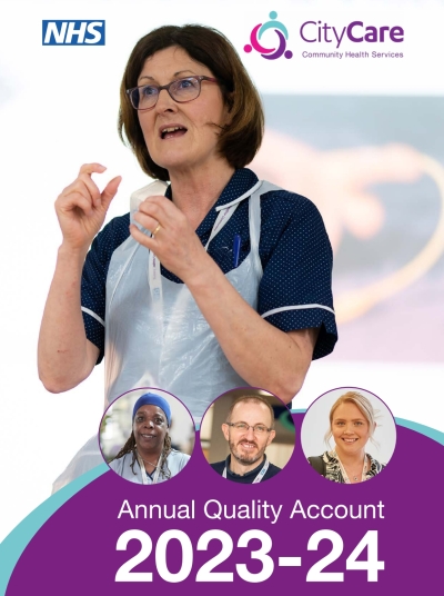 Nottingham CityCare Annual Quality Account 2023-24 Front page.jpeg